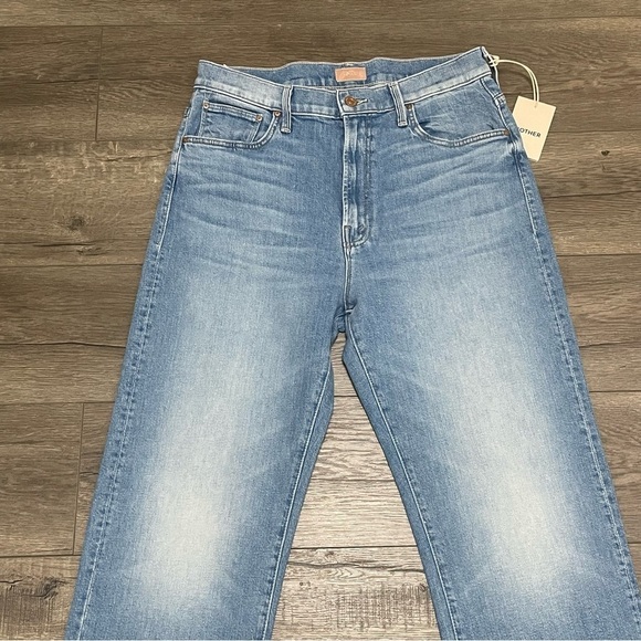 MOTHER The Ditcher Zip Flood Straight Leg Jeans Love On The Beat SZ 27 NWT - Picture 5 of 13